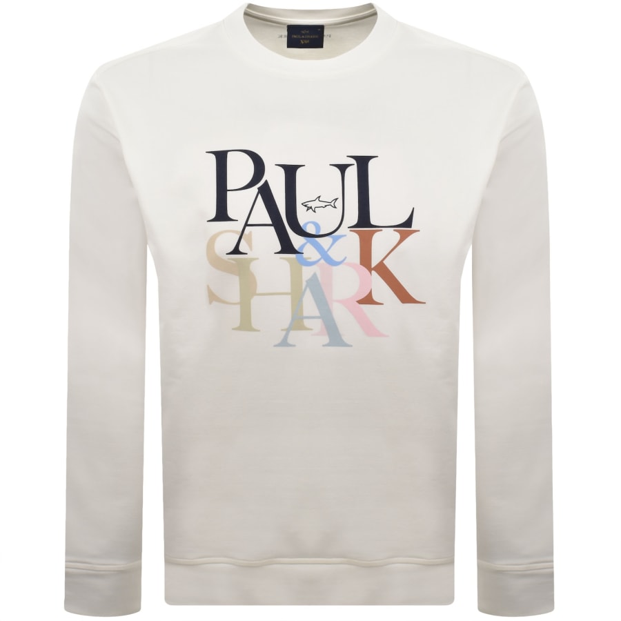 Paul And Shark X-Soft Logo Sweatshirt White | Mainline Menswear us
